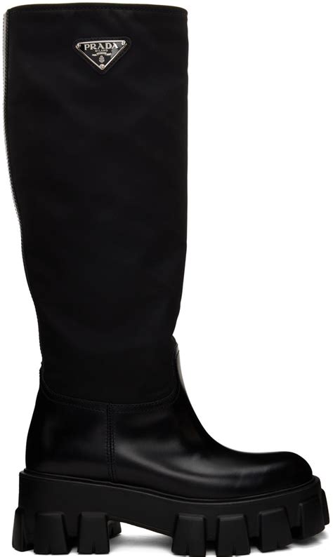 tall black prada boots|prada snakeskin boots.